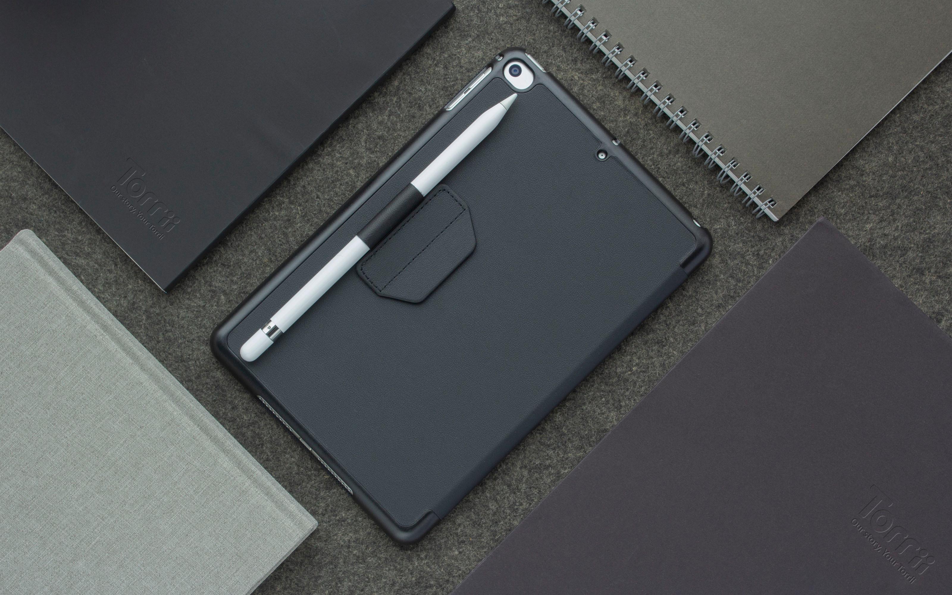Torrii Torrio Wallet For iPad Mini 5 2019 With Apple Pencil Holder - Black - Tashqila Torrii Torrio Wallet For iPad Mini 5 2019 With Apple Pencil Holder - Black - Tashqila